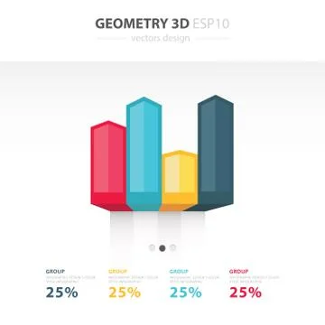Vector 3d arrows infographic. Template for diagram, graph, presentation and c Stock Illustration