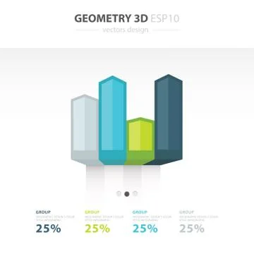 Vector 3d arrows infographic. Template for diagram, graph, presentation and c Stock Illustration