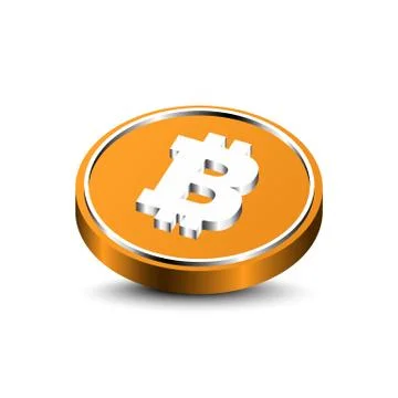 Vector of 3D Bitcoin . Isolated . Illustrazione stock