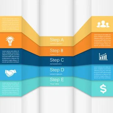 Vector 3D business infographic. Stock Illustration