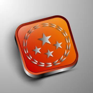 The vector 3d button. Stock Illustration