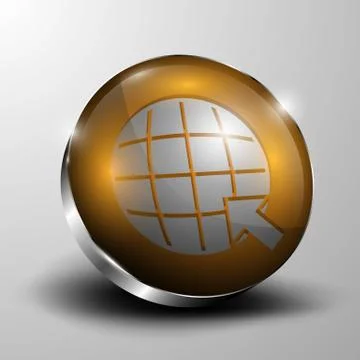 The vector 3d button Stock Illustration