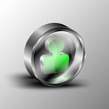 The vector 3d button 스톡 일러스트