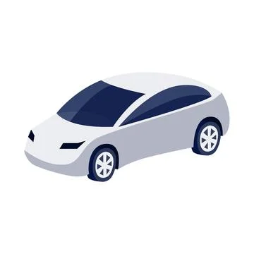 Vector 3D car in cartoon style Stock Illustration