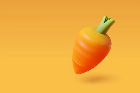 Vector 3d of Carrot, Fresh vegetable concept. Stock Illustration