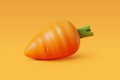 Vector 3d of Carrot, Fresh vegetable concept. Stock Illustration