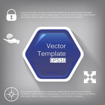 Vector 3d circle plastic glossy element for infographic Stock Illustration