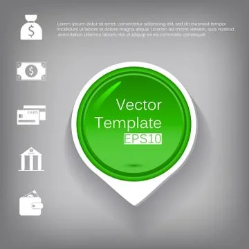 Vector 3d circle plastic glossy element for infographic Stock Illustration