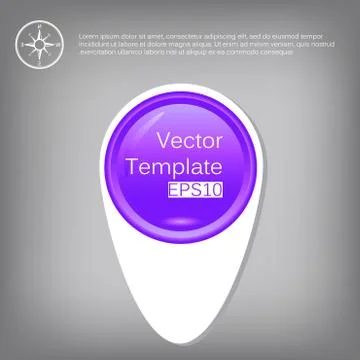 Vector 3d circle plastic glossy element for infographic Stock Illustration
