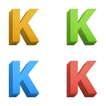 Vector 3d color alphabet Stock Illustration