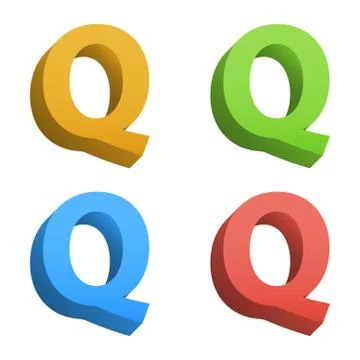 Vector 3d color alphabet Stock Illustration
