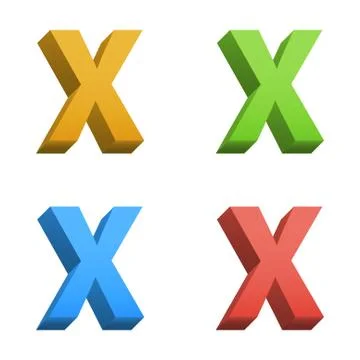 Vector 3d color alphabet Stock Illustration