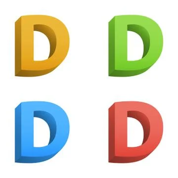 Vector 3d color alphabet Stock Illustration