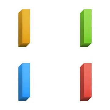 Vector 3d color alphabet Stock Illustration