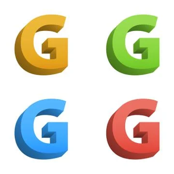 Vector 3d color alphabet Stock Illustration