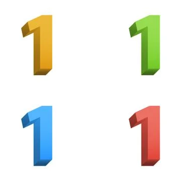 Vector 3d color alphabet Stock Illustration