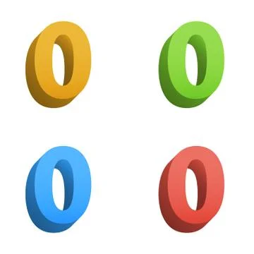 Vector 3d color alphabet Stock Illustration