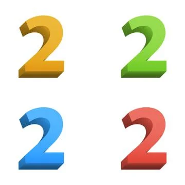 Vector 3d color alphabet Stock Illustration