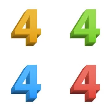 Vector 3d color alphabet Stock Illustration