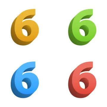 Vector 3d color alphabet Stock Illustration