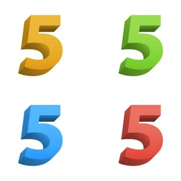 Vector 3d color alphabet Stock Illustration