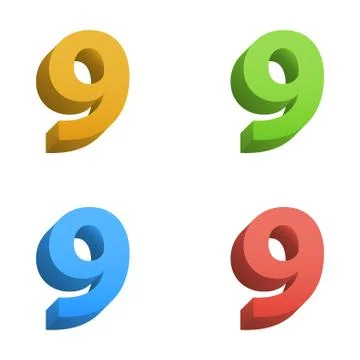 Vector 3d color alphabet Stock Illustration