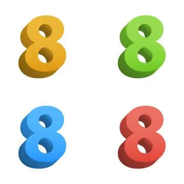 Vector 3d color alphabet Stock Illustration