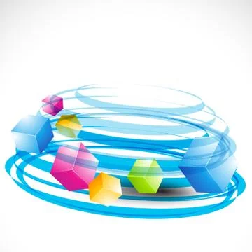 Vector 3d colorful cubes Stock Illustration