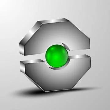 The vector 3d concept logo Stock Illustration