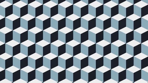 Vector 3D Cubes Background in Retro Style Video stock 75887799