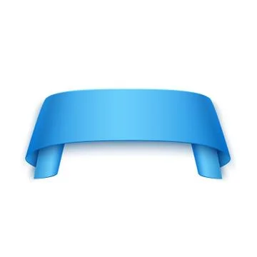 Vector 3d Curved Paper Banner Isolated on Grey Background Stock Illustration