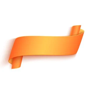 Vector 3d Curved Paper Banner Isolated on White Background Stock Illustration