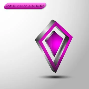 The vector 3d dimond. Stock Illustration