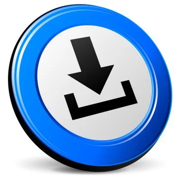 Vector 3d download icon Stock Illustration