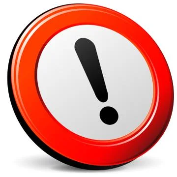 Vector 3d exclamation mark Stock Illustration
