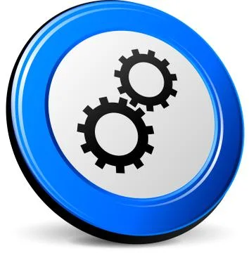 Vector 3d gears icon Stock Illustration