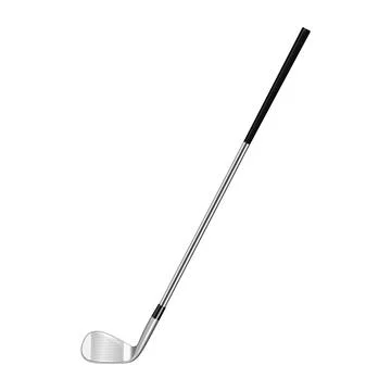 Vector 3d Golf Club Iron Isolated. Realistic Metal Iron for Golf. Sports Stockillustratie