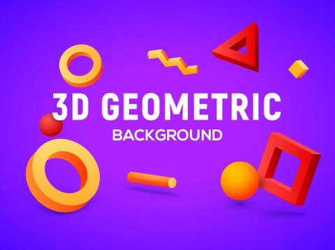 Vector 3d graphic motion design backdrop dynamic shape minimal wallpaper Stock Illustration