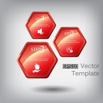 Vector 3d hexagon elements for infographic イラスト素材