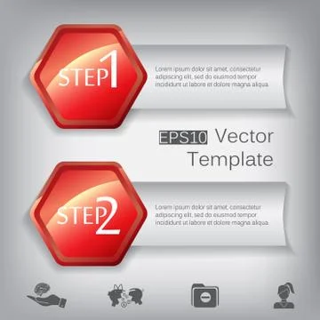 Vector 3d hexagon elements for infographic Stock Illustration