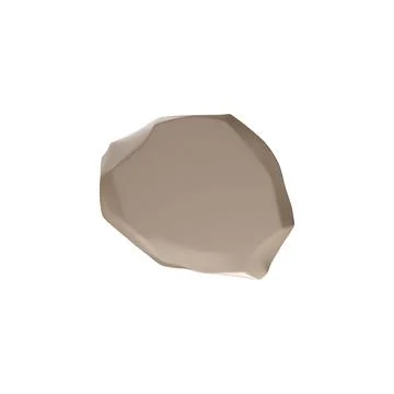 Vector 3d icon with a brown boulder with clear edge on a white background. Ilustración de archivo