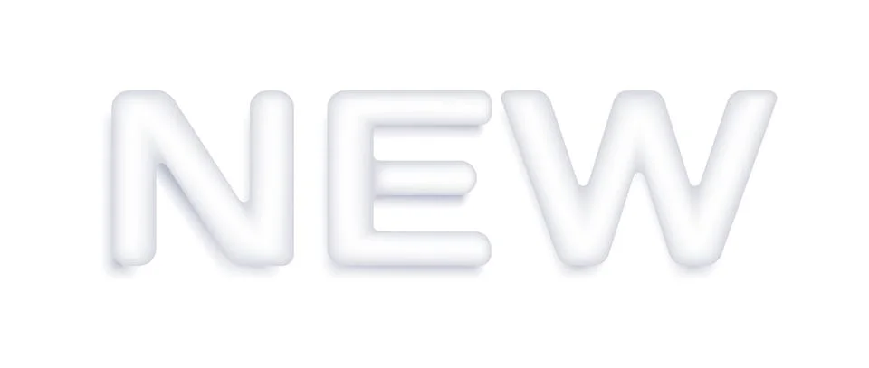 Vector 3D icon of new label. Banner in realistic style. Trendy emblem for new Stock Illustration