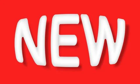 Vector 3D icon of new label. Banner in realistic style. Trendy emblem for n.. Stock Illustration