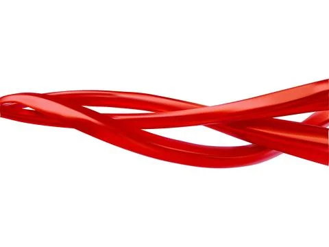 Vector 3d illustration of abstract shape of red wave lines. Illustrazione stock