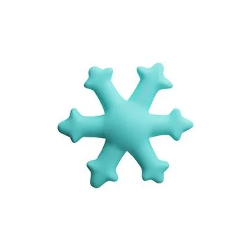 Vector 3d illustration of a blue snowflake for decorating Christmas holidays on Stock Illustration