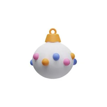 Vector 3d illustration of a Christmas ball for festive decoration on a white Stock Illustration