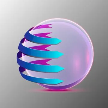 Vector 3d illustration of the clear sphere Stock Illustration