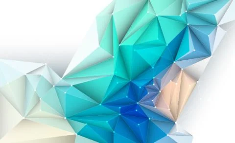 Vector 3D Illustration Geometric, Polygon, Line,Triangle pattern shape Stock Illustration