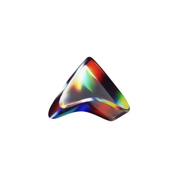 Vector 3D illustration of glass arrow pointing up. 스톡 일러스트