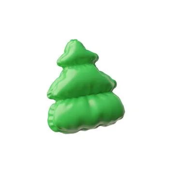 Vector 3d illustration with the image of a balloon in the form of a Christmas Stock Illustration